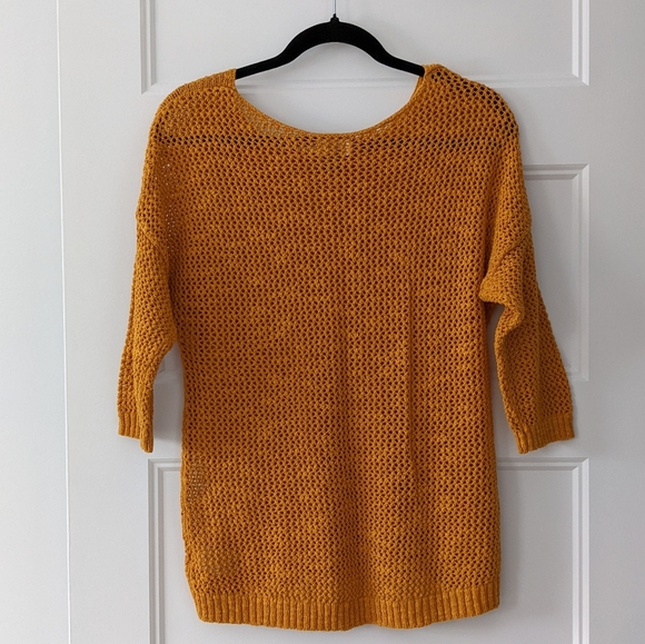 Old Navy Mustard Yellow Knitted Shirt - Size M - Picture 2 of 4